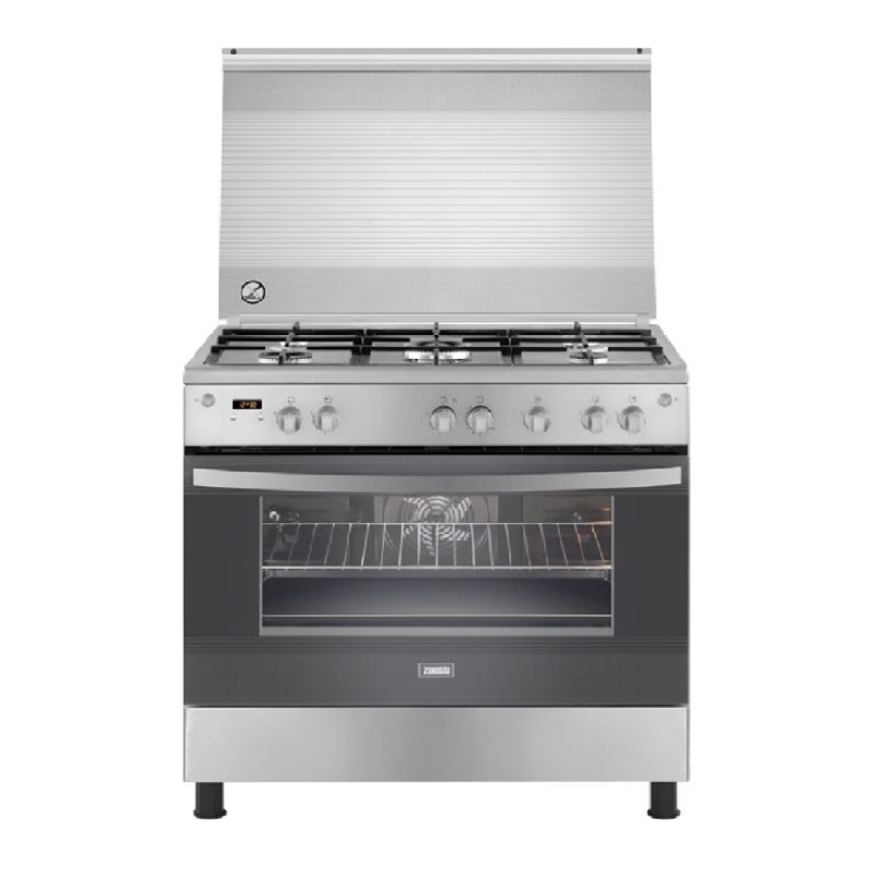 Zanussi Cool Max Cooker 5 Burners Gas Stainless Steel and Black ZCG94396XA 6472