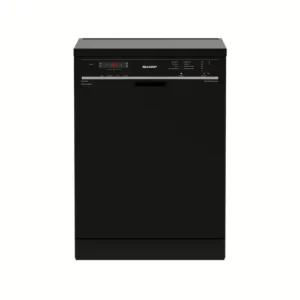 غسالة اطباق شارب 60 سم شاشة رقمية 8 برامج أسود 15 فرد QW-V815-BK2