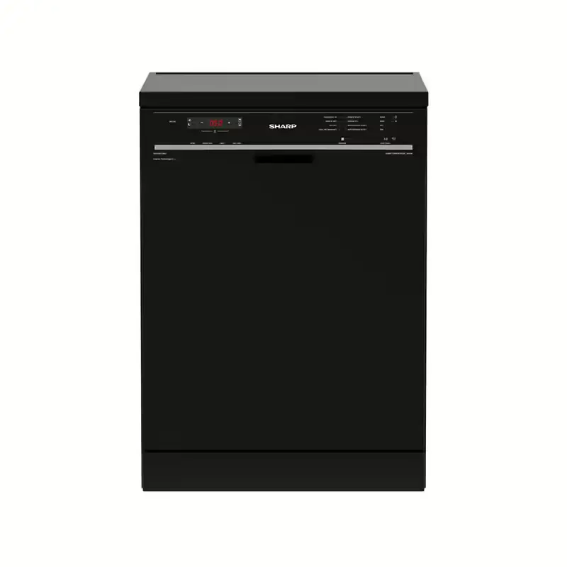 Sharp Dishwasher Digital 8 Programs 15 Place Settings Black QW-V815-BK2