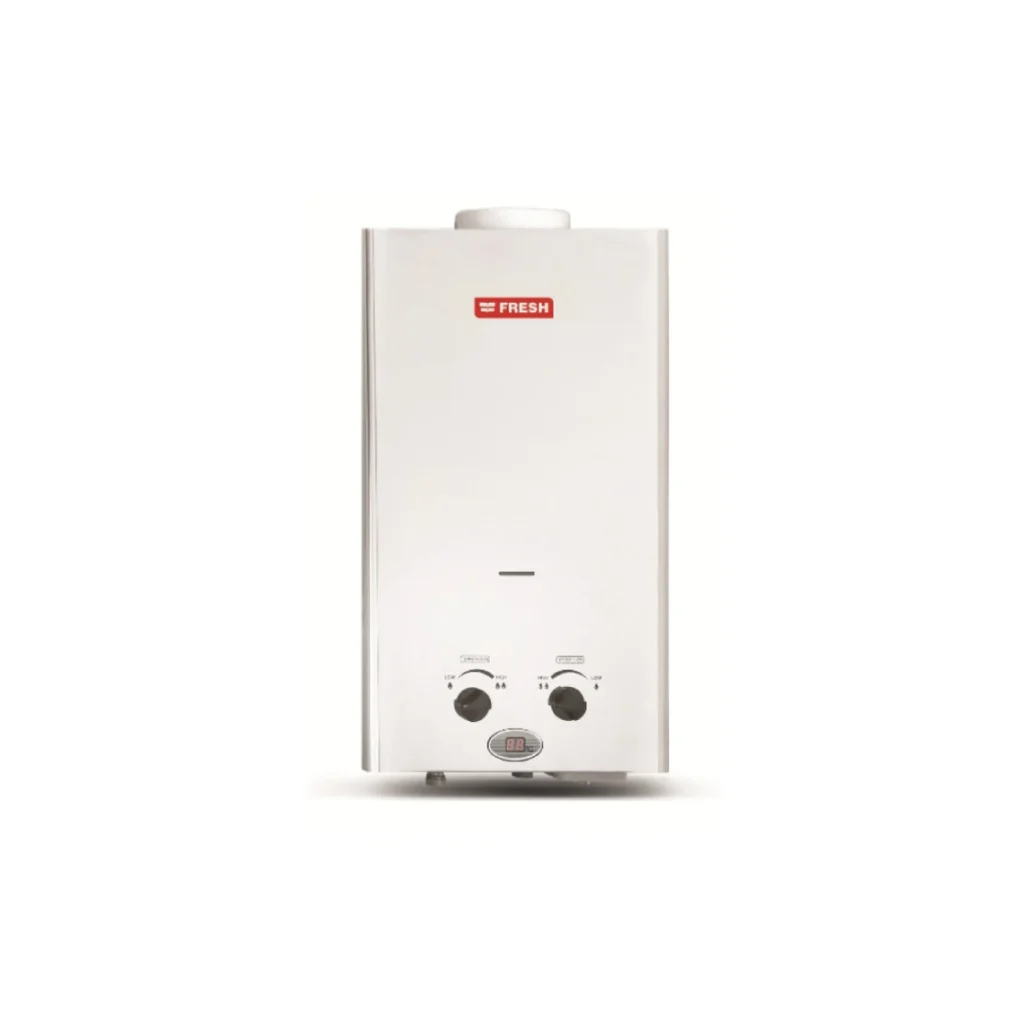 Fresh Gas Water Heater With  Chimney 10 Liters Stainless Steel