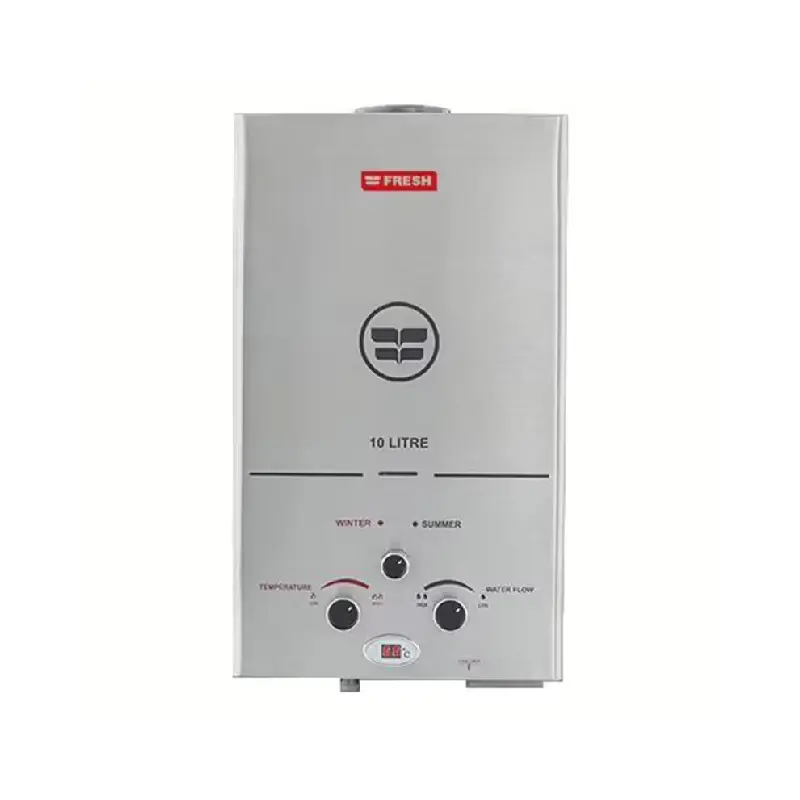 Fresh Gas Water Heater With Chimney 10 Liters Silver SPA