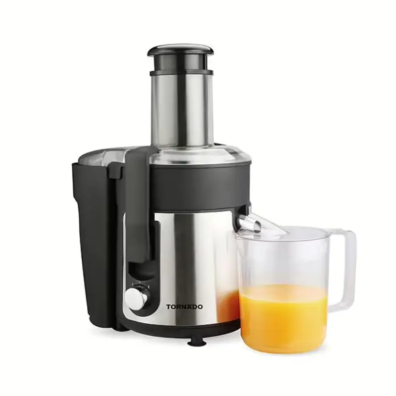 Tornado Fruit Juicer 800 Watt Stainless Steel Black x Silver CJ-800T