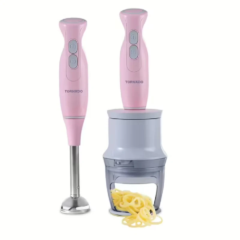 Tornado Hand Blender With Stainless Steel Arms Pink 1000 watts THB 1000ER