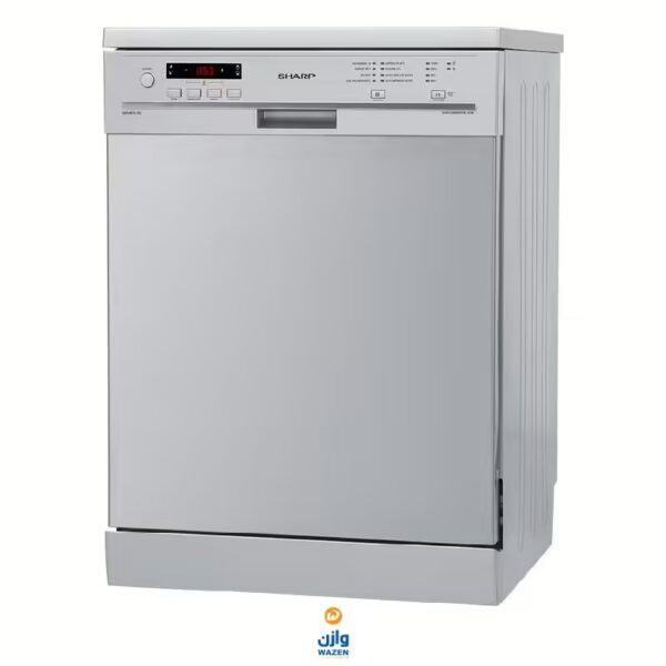 ⁦غسالة اطباق شارب 60 سم شاشة رقمية 8 برامج سيلفر 15 فرد QW-V815-SS2⁩ - الصورة ⁦2⁩