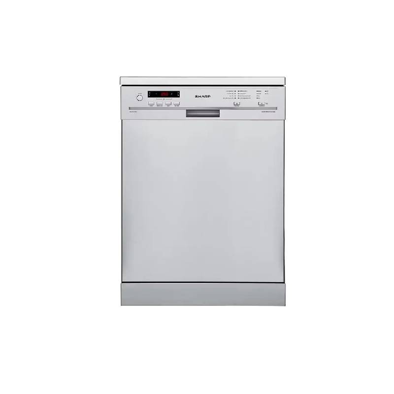اشتري الان غسالة اطباق شارب 60 سم شاشة رقمية 8 برامج سيلفر 15 فرد QW-V815-SS2