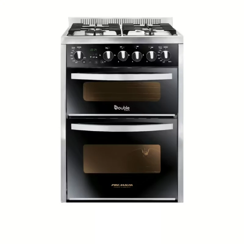 Premium Double Chef Gas Cooker 4 Burners Black PRM6060SS1GC511IDSPDV