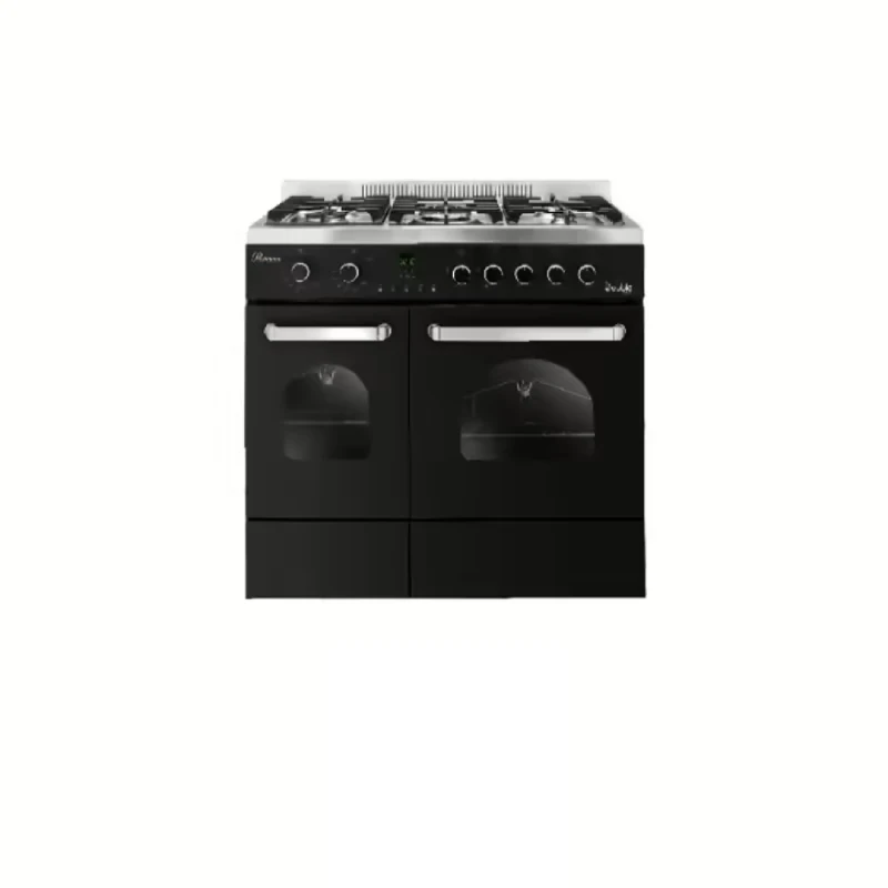 Premium Double Chef Gas Cooker 5 Burners Hydraulic Oven Black PRM6090SB1BC511IDSPDH