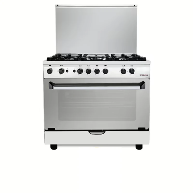 Fresh Plaza Gas Cooker 5 Burners Cast Automatic Light Silver 0885