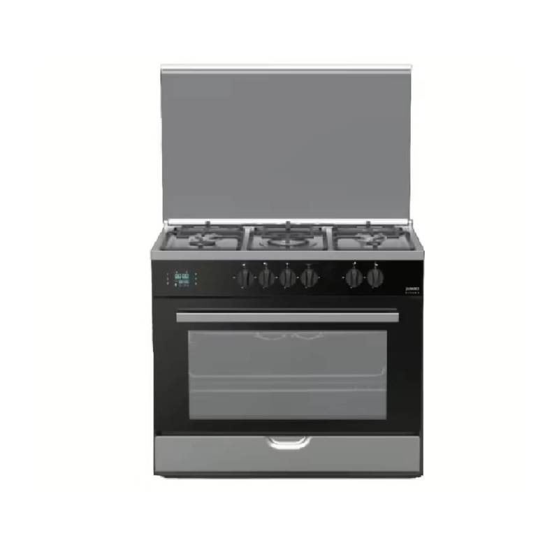 Fresh Gas Cooker 5 Burners Jumbo Safety Black x Silver 11570