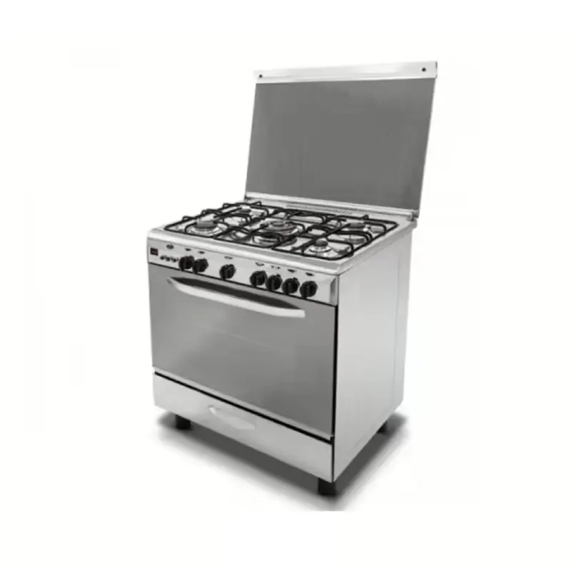 Kiriazi Gas Cooker 5 Burners Full Safety Stainless Steel 8604/1F