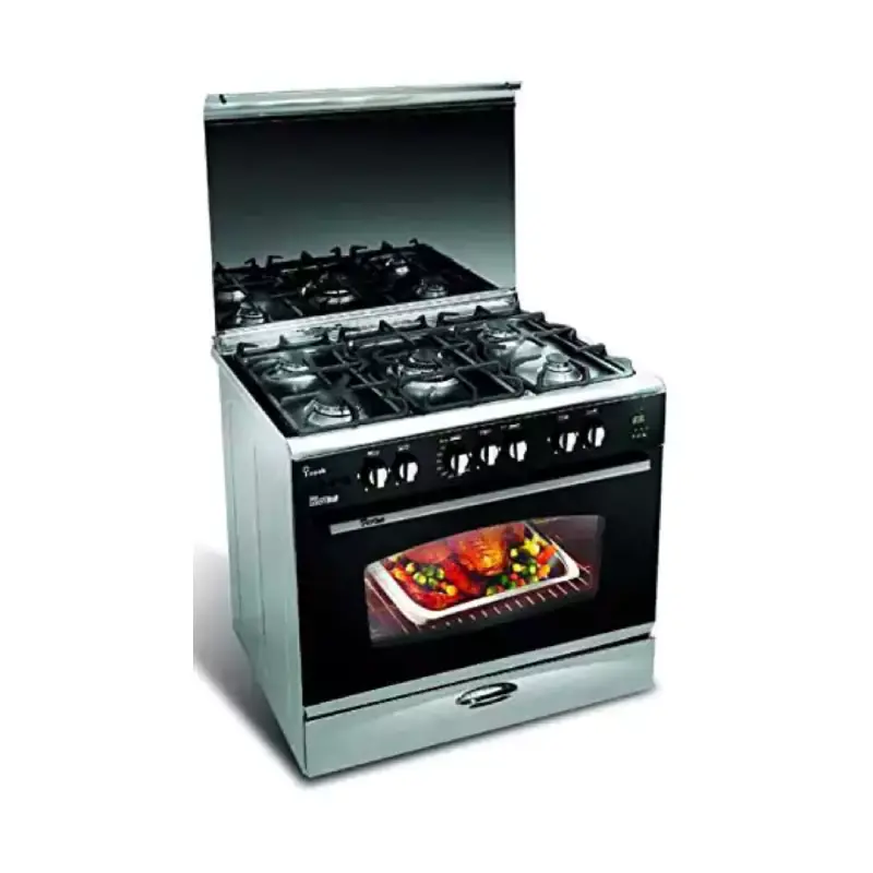 Unionaire ICook Gas Cooker 5 Burners Black x Silver C6090SSDC511IDSC2W