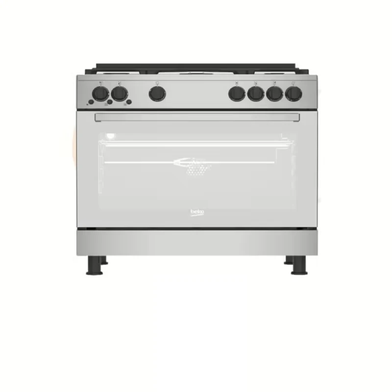 Beko Gas Cooker 5 Burners Stainless Steel Cast Fan GGR15115DXNS