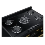 Unionaire IChef Gas Cooker 5 Burners 90 Cm Edition Black × Gold C6090GB1GC383IDSPSPC