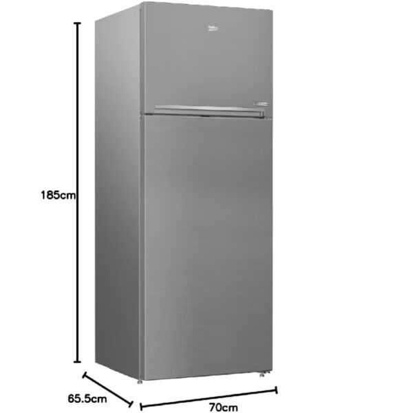 Beko Refrigerator 408 Liters No Frost Top Mount With ProSmart Inverter Compressor Stainless Steel RDNE448M20XB