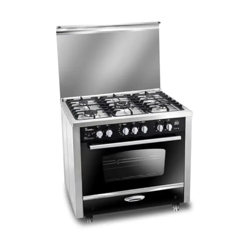 Unionaire ICook Pro Smart Gas Cooker 5 Burners Silver × Black C6090SS-2GC-511-IDSP-S-2W