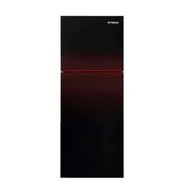 Fresh Top Mount Freezer Refrigerator 397 Liters Burgundy glass FNTBR470KGDR