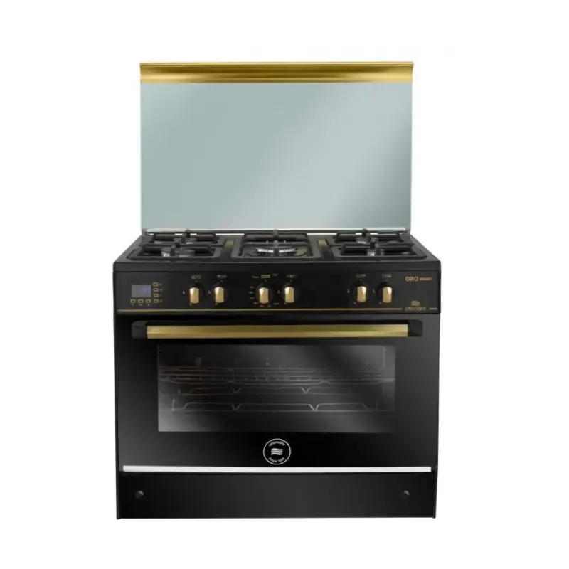 Unionaire ORO Gas Cooker 5 Burners Gold × Black C6090EB-GC-511-IDSF-ORO-S-2W-AL