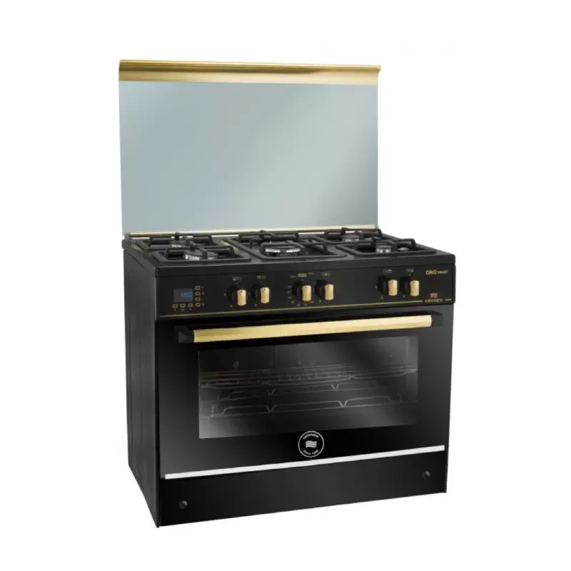 Unionaire ORO Gas Cooker 5 Burners Gold × Black C6090EB-GC-511-IDSF-ORO-S-2W-AL