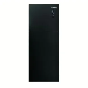 Fresh Smart Digital Top Mount Freezer Refrigerator 397 Liters Plasma Black Glass FNTMR470YGQBM