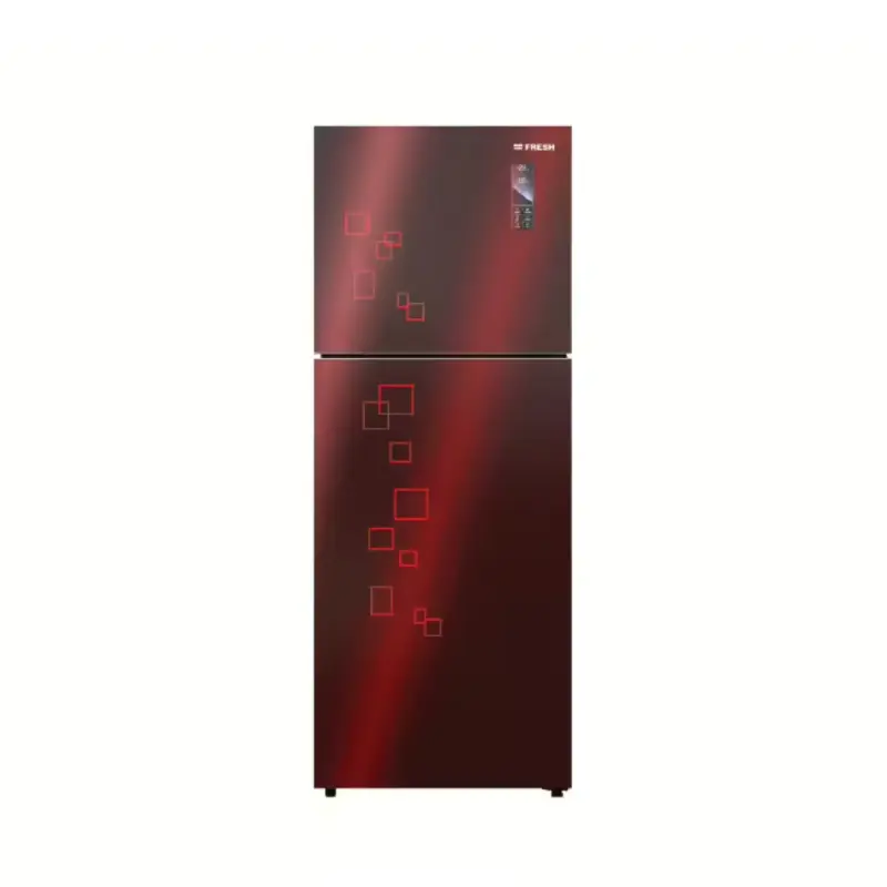 Fresh Smart Digital Refrigerator 397 Liters Burgundy Glass FNTMR470YGQDR