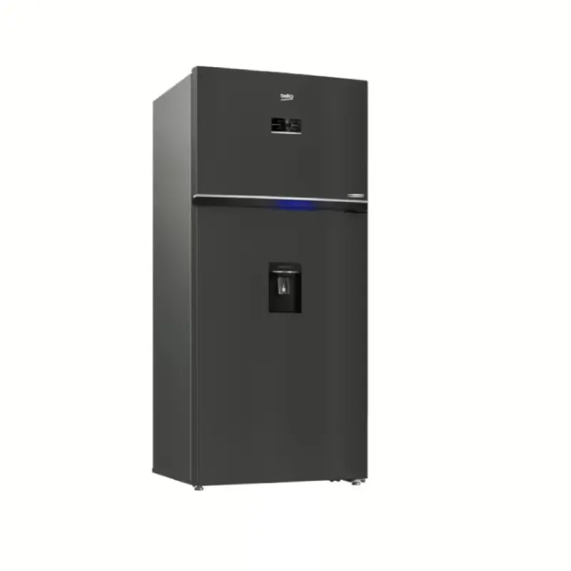 Beko Refrigerator 630 Liters No Frost Digital Top Mount Freezer With Water Dispenser Dark Stainless Steel RDNE650E60ZXR