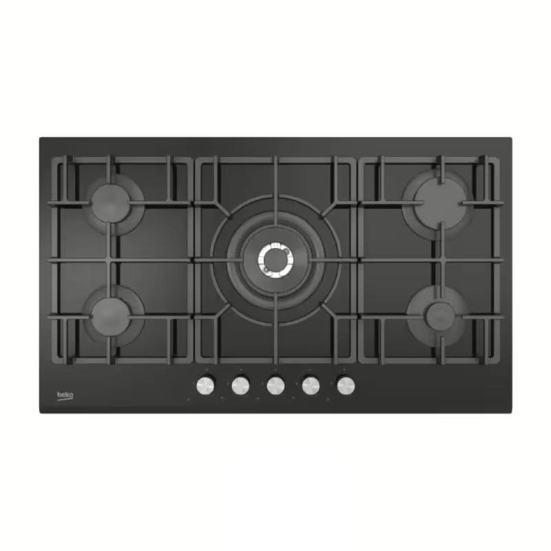 Beko Built-In Hob 5 Burners 90*60 Cm Black Glass HISW95226SEL