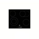 Beko Built-In Hob 4 Burners Glass Electric Black HIC64503TX