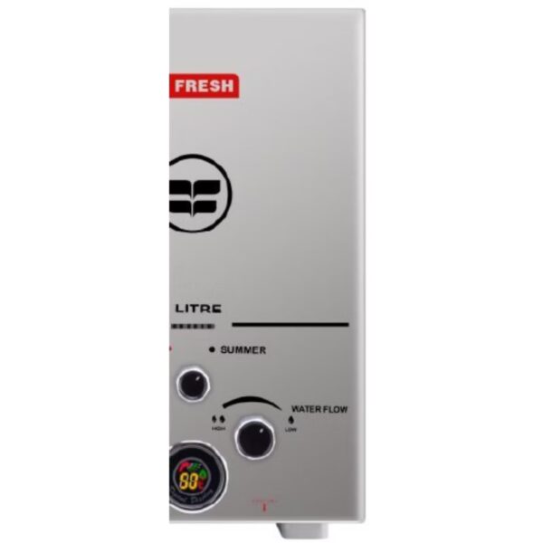 Fresh Gas Water Heater 6 Liters With Chimney Spa with Adapter Silver 10962