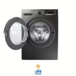 غسالة ملابس سامسونج 8 كيلو بخار فضي WW80T4040CX1AS