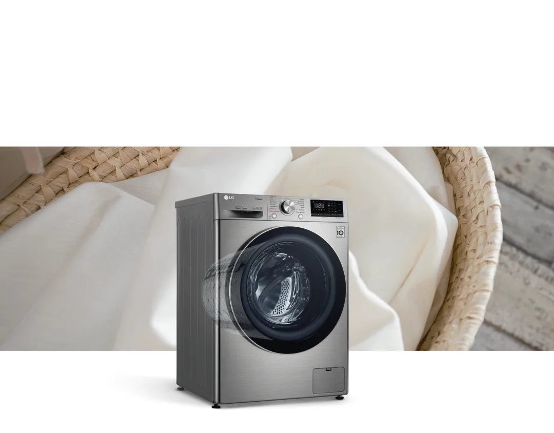 LG Pro Vivace Washing Machine 9 Kg 1400 RPM Platinum F4R3VYG6P