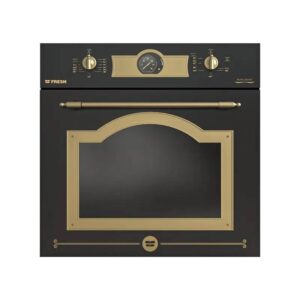 Fresh Built-in oven 60 cm black soft rustic electric grill 9643