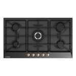 Fresh Built In Hob 5 Burners Rustic Black Cast 9613