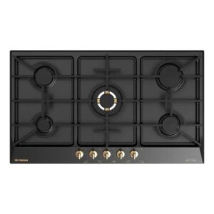 Fresh Built In Hob 5 Burners Rustic Black Cast 9613