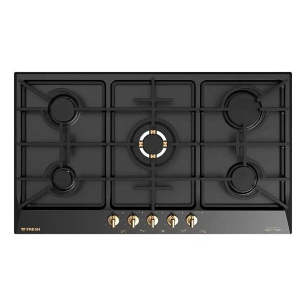 Fresh Built In Hob 5 Burners Rustic Black Cast 9613