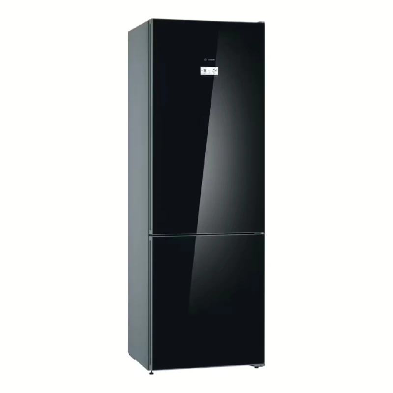 Bosch Bottom Mount Freezer Refrigerator 435Liters Black Glass Door KGN49LB30U