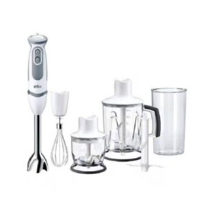 Braun Hand Blender MultiQuick 5 Vario 1000 Watt With Attachments White × Grey MQ5245 WH