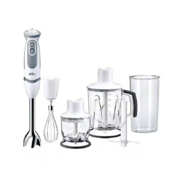 Braun Hand Blender MultiQuick 5 Vario 1000 Watt With Attachments White × Grey MQ5245 WH