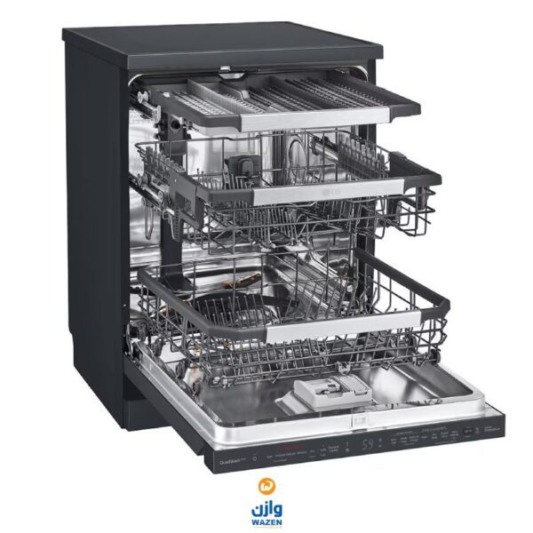 LG Dishwasher 60 cm 14 Person Black Steam Easy Rack DFC335HM - Image 4