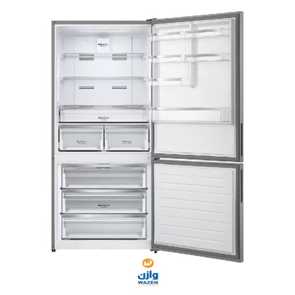 LG Digital Bottom Freezer Refrigerator 588 L Silver GTF569PSAM - Image 4
