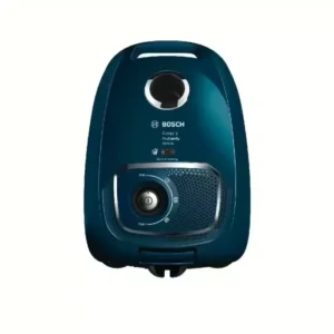 a blue radio with a round knob
