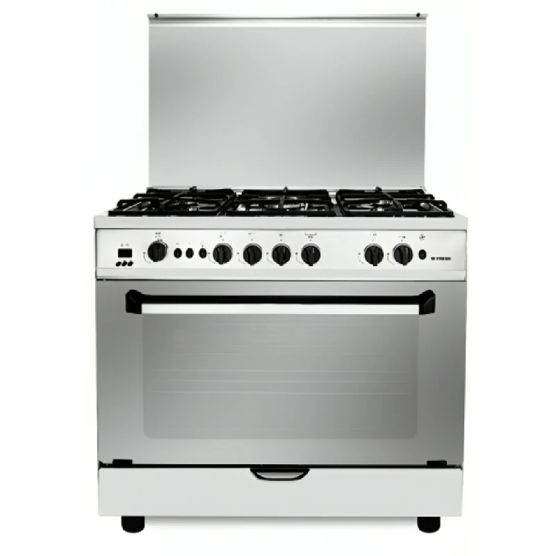 Fresh Smile Gas Cooker 5 Burners Stainless Steel 5851Fresh Smile Gas Cooker 5 Burners Stainless Steel 5851