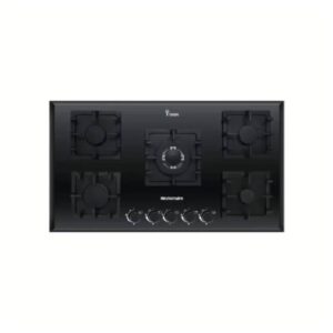 Unionaire ICook Built In Hob 90 cm 5 Burners Gas Black BH59G8IS