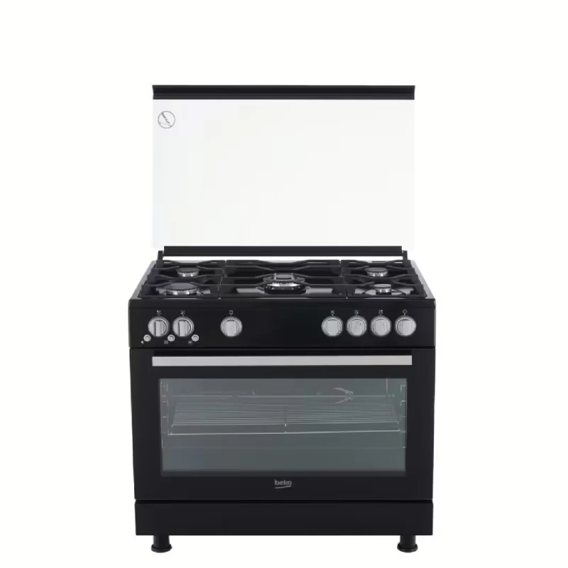 Beko Gas Cooker 5 Burners Black x Silver GGR1511DXNBE