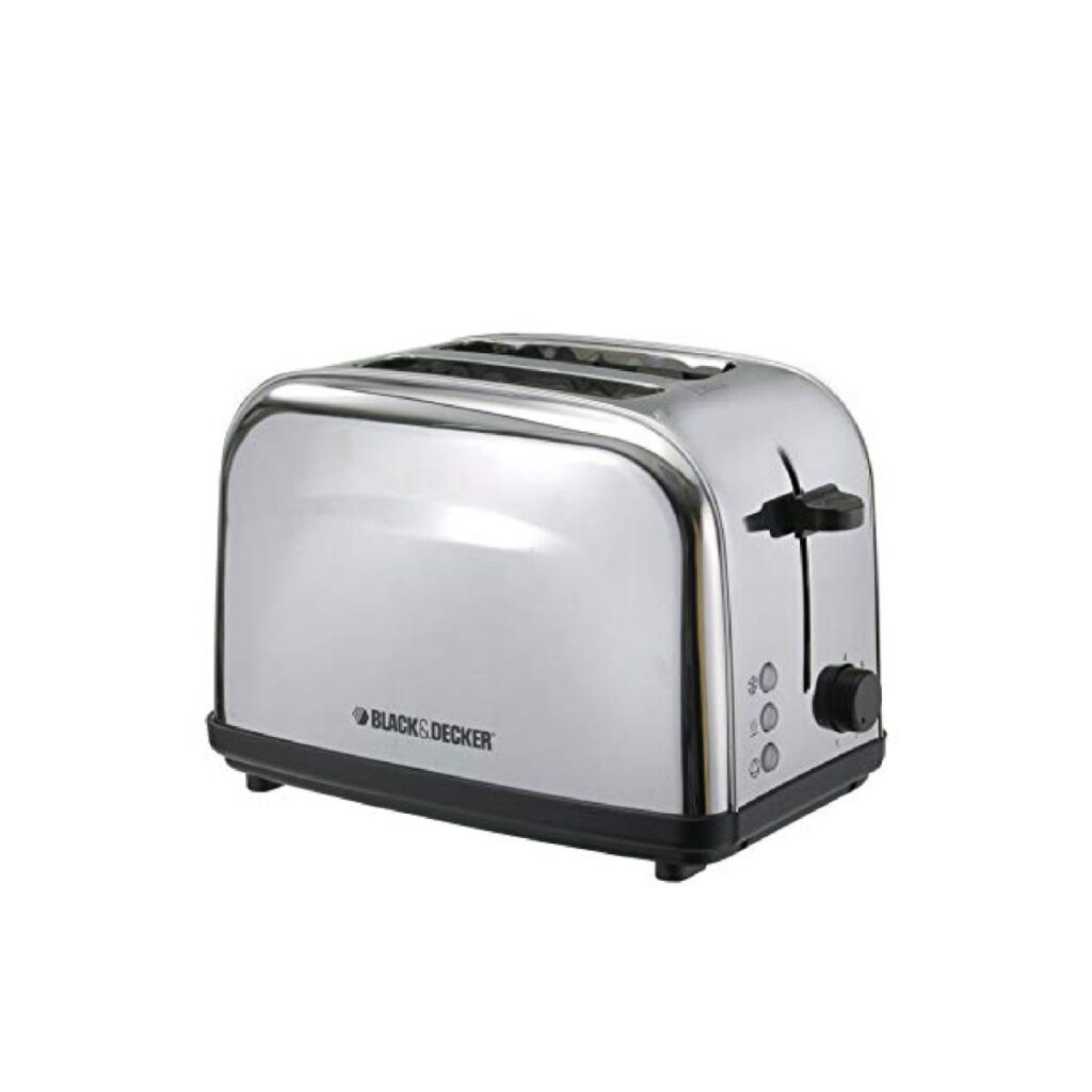 Black & Decker Toaster 2 Slices 1050 Watt Silver ET222