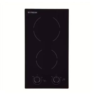 Fresh Built-In Electric Hob 2 Burners Black 13942