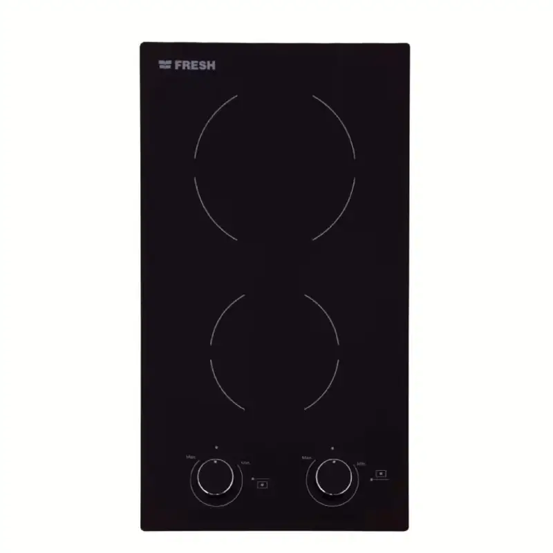 Fresh Built-In Electric Hob 2 Burners Black 13942