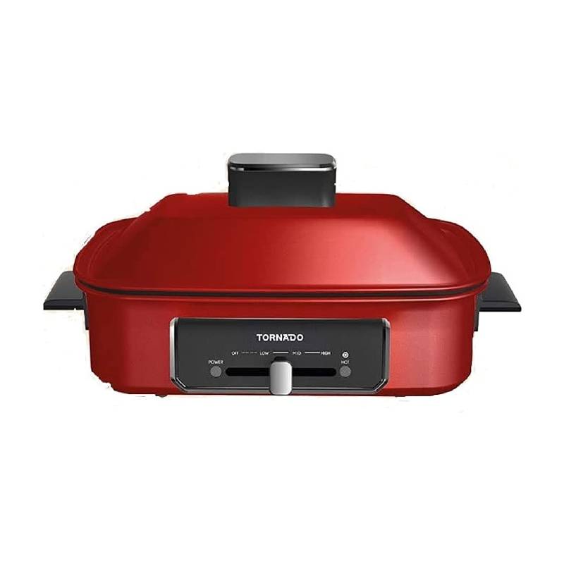 Tornado Electric Grill Multi Function 1400 Watt 2.5L Red TMG-370