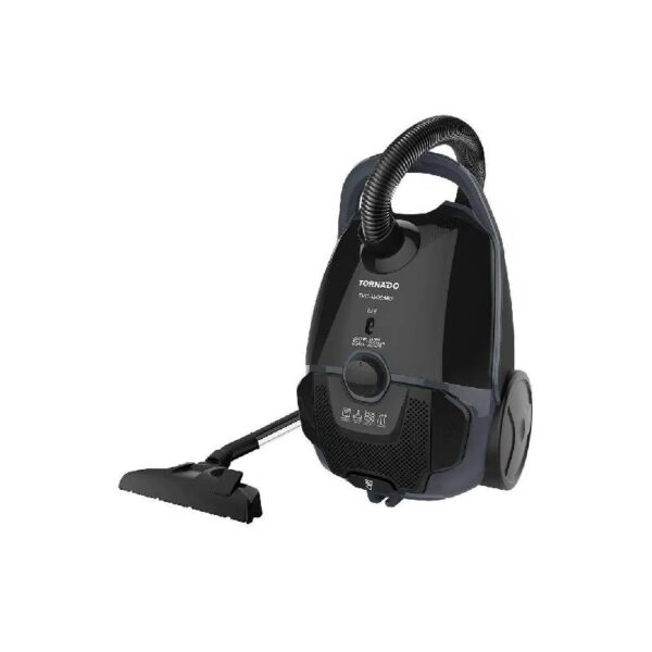 Tornado Vacuum Cleaner 1600 Watt Bagged Canister Black TVC-1600MG