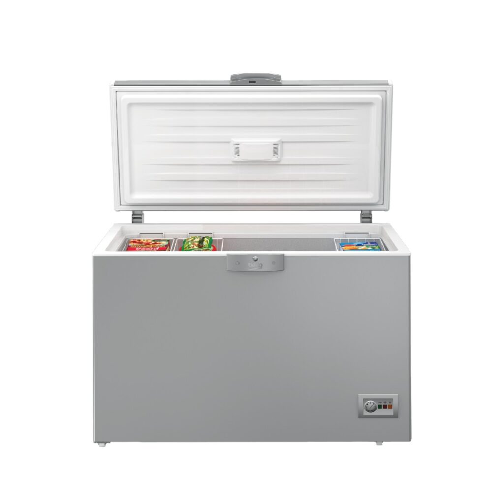 Beko Chest Freezer 362 Liters Defrost Silver HSA40500SEG