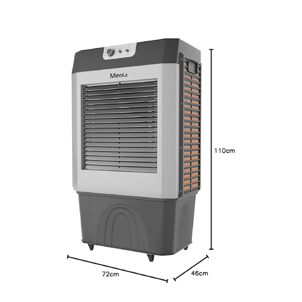 Mienta Air cooler 75 Liters 3 speeds 2 water tanks Grey AC49238A